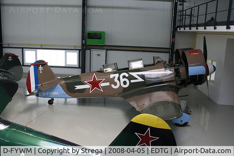 D-FYWM, 1955 Let C-11 (Yak-11) C/N 171103, Yakovlev Yak-11 undergoing maintenance at Meier Motors Bremgarten 2008