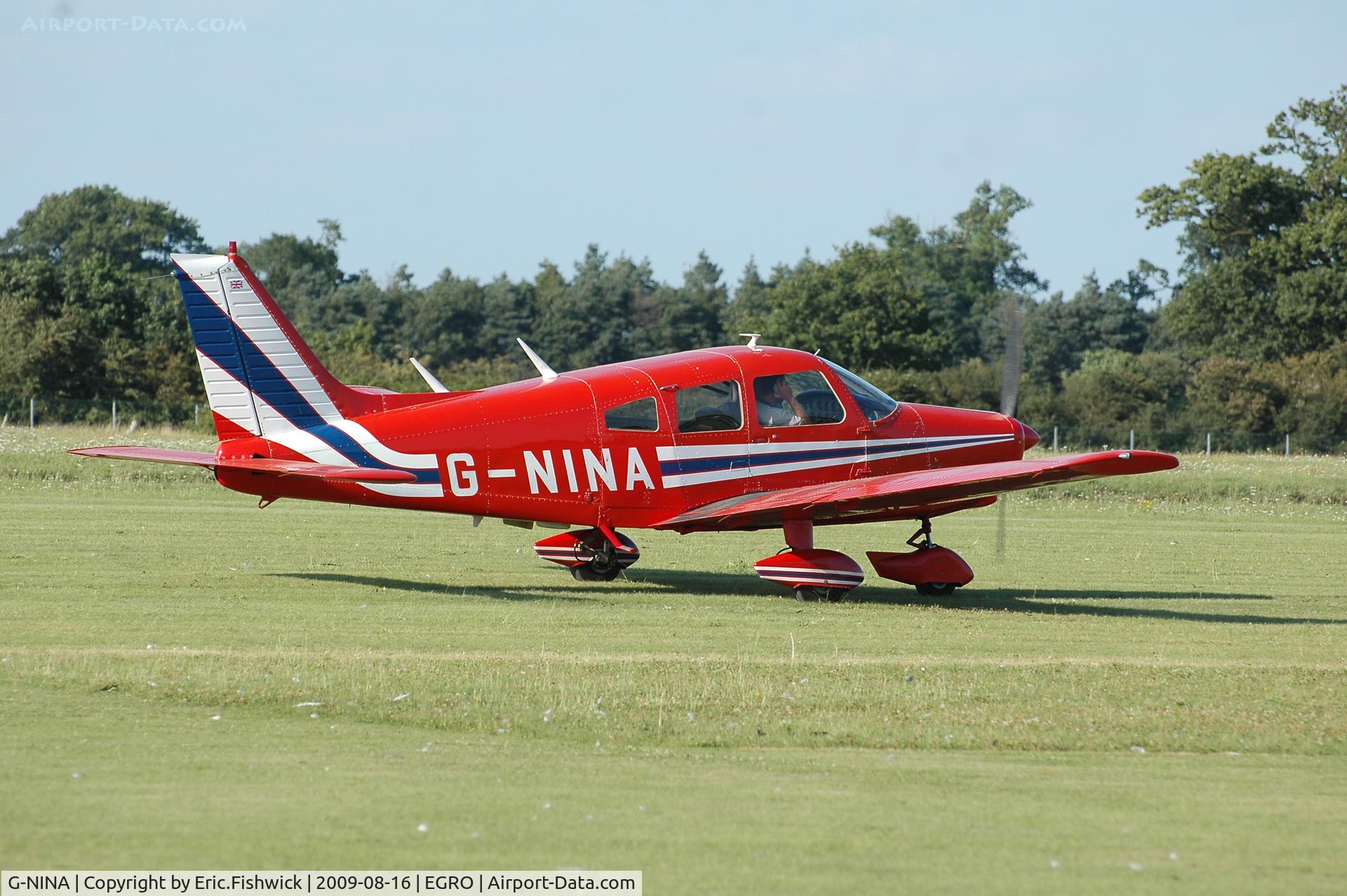 G-NINA, 1977 Piper PA-28-161 Cherokee Warrior II C/N 28-7716162, G-NINA at Heart Air Display, Rougham Airfield Aug 09