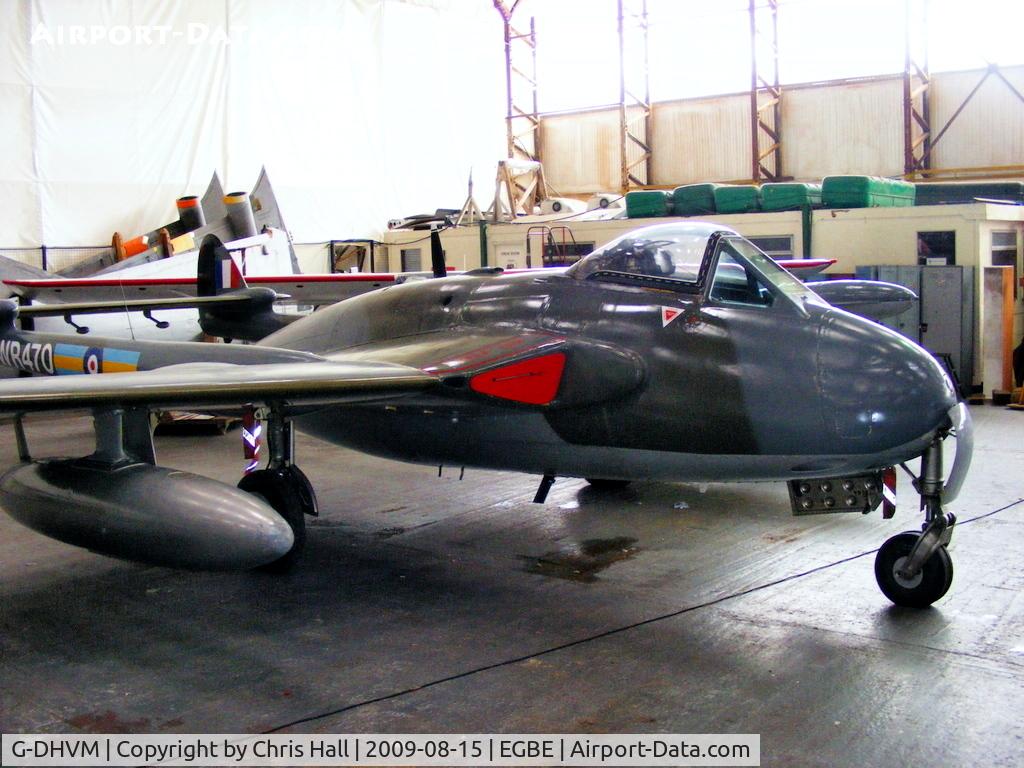 G-DHVM, 1954 De Havilland (F+W Emmen) DH-112 Venom FB.50 C/N 752, Aviation Heritage Ltd, painted and marked to represent WR470 of 208 Squadron RAF