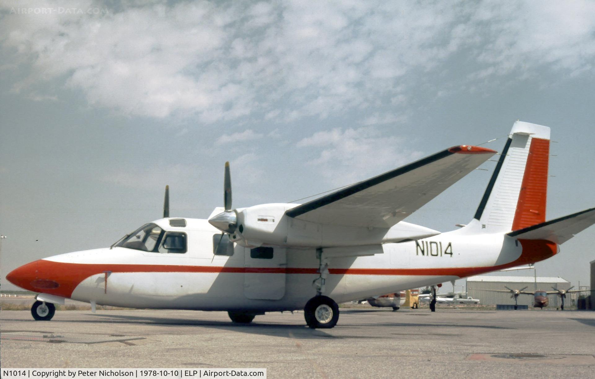 N1014, 1963 Aero Commander 680-F C/N 680F-1244-125, This Aero Commander was seen at El Paso in October 1978
