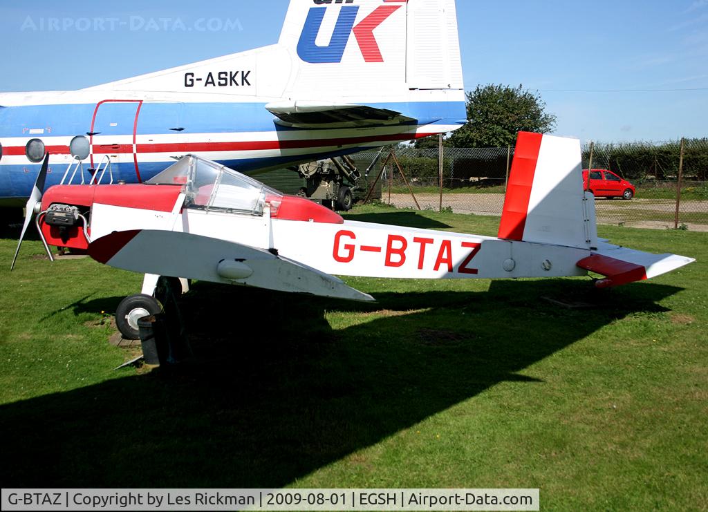 G-BTAZ, 1990 Evans VP-2 Volksplane C/N PFA 063-11474, At Norwich Aviation Museum Never flown.