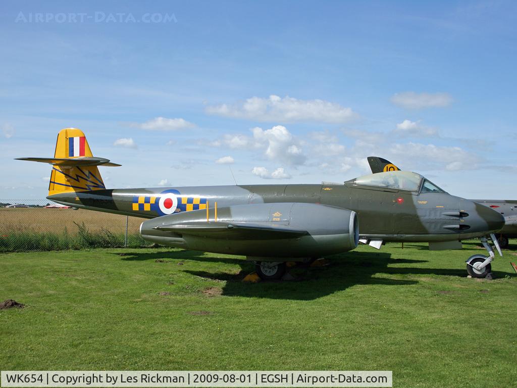 WK654, 1952 Gloster Meteor F.8 C/N Not found WK654, At Norwich Aviation Museum