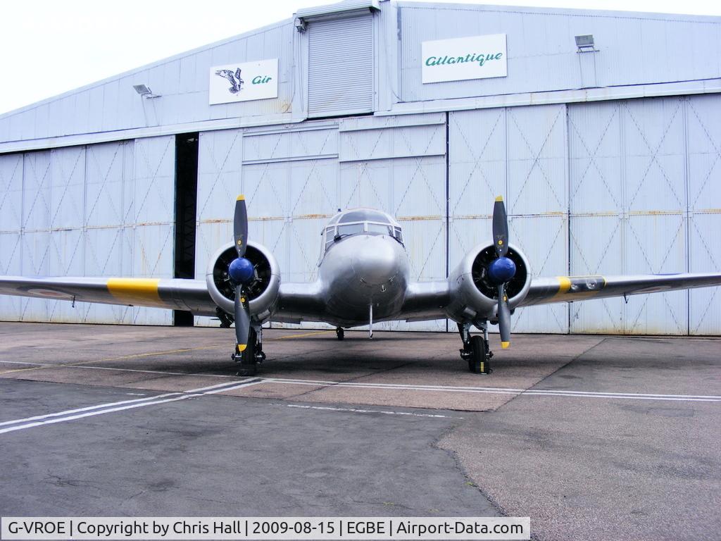 G-VROE, 1950 Avro 652A Anson T.21 C/N 3634, Air Atlantique Ltd, displaying its former RAF ID WD413