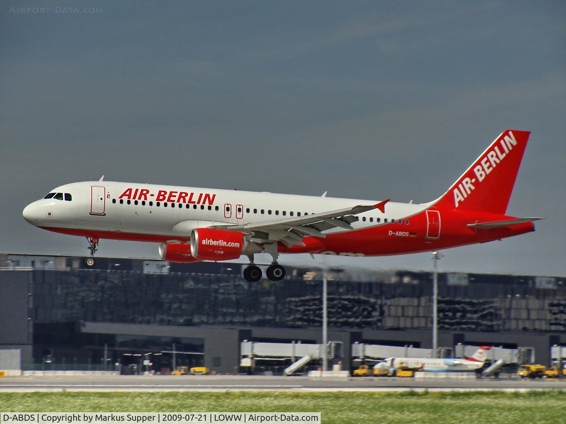 D-ABDS, 2007 Airbus A320-214 C/N 3289, D-ABDS coming from Berlin