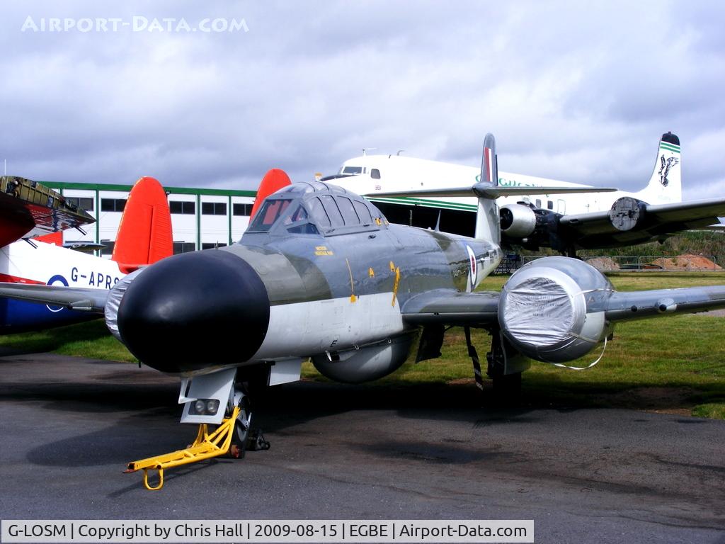 G-LOSM, 1952 Gloster Meteor NF.11 C/N S4/U/2342, Aviation Heritage Ltd, displaying its former RAF ID WM167