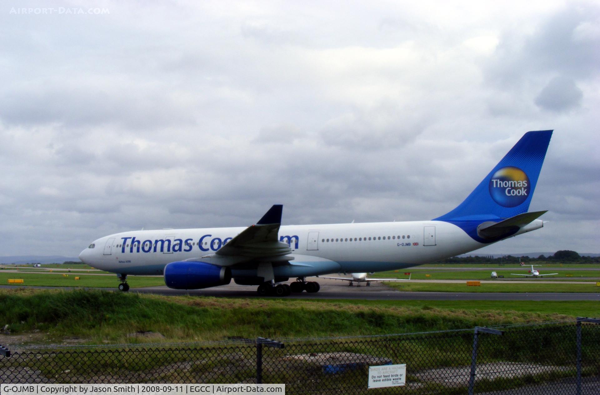G-OJMB, 2001 Airbus A330-243 C/N 427, Taxing To The Terminal At EGCC