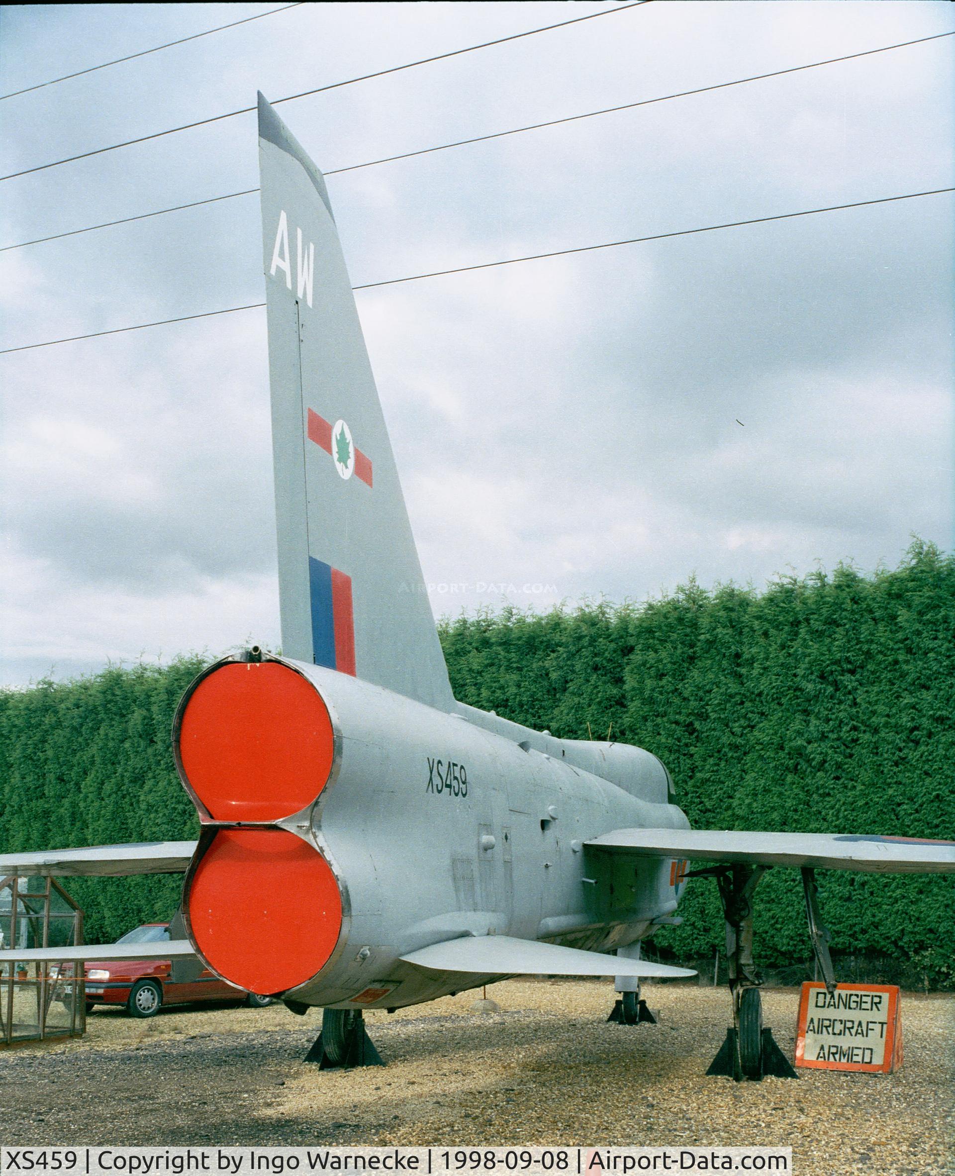 XS459, English Electric Lightning T.5 C/N 95019, English Electric (BAC) Lightning T5 at the Fenland Aviation Museum, Wisbech