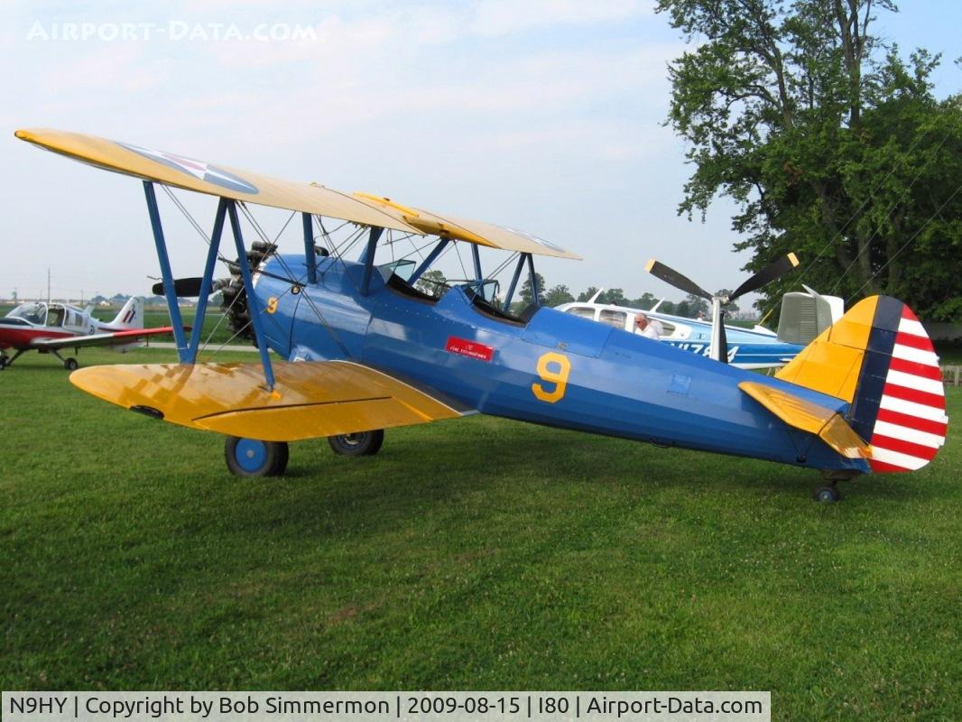 N9HY, 1941 Boeing A75N1 C/N 75-1697, At the EAA breakfast fly-in - Noblesville, Indiana