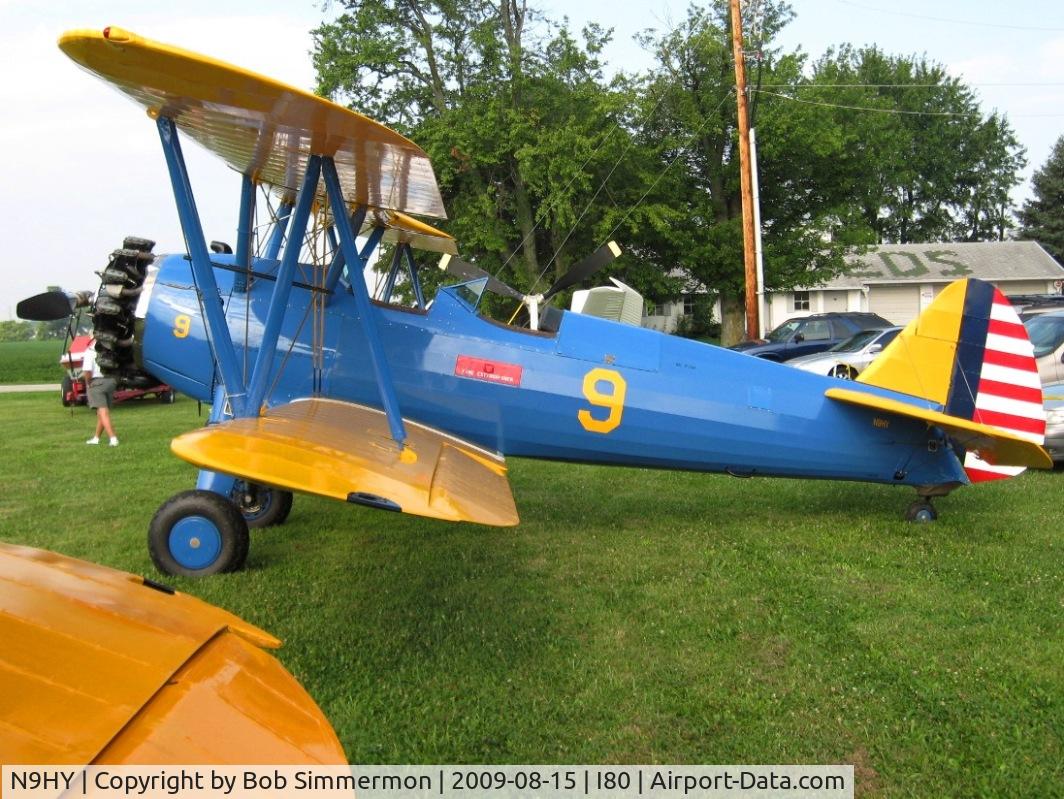 N9HY, 1941 Boeing A75N1 C/N 75-1697, At the EAA breakfast fly-in - Noblesville, Indiana