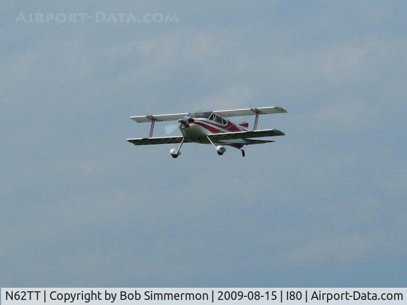 N62TT, 1991 Sorrell SNS-7 Hiperbipe C/N 243, Arriving at the EAA breakfast fly-in - Noblesville, Indiana