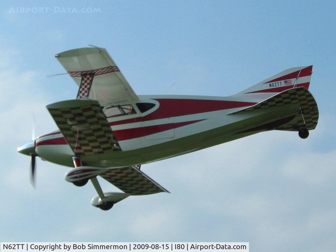 N62TT, 1991 Sorrell SNS-7 Hiperbipe C/N 243, Arriving at the EAA breakfast fly-in - Noblesville, Indiana