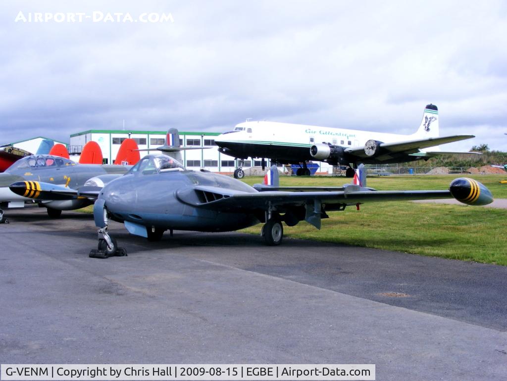 G-VENM, 1955 De Havilland DH-112 Venom FB.50 C/N 824, Aviation Heritage Ltd, painted and marked to represent WK436 of 11 Squadron RAF.