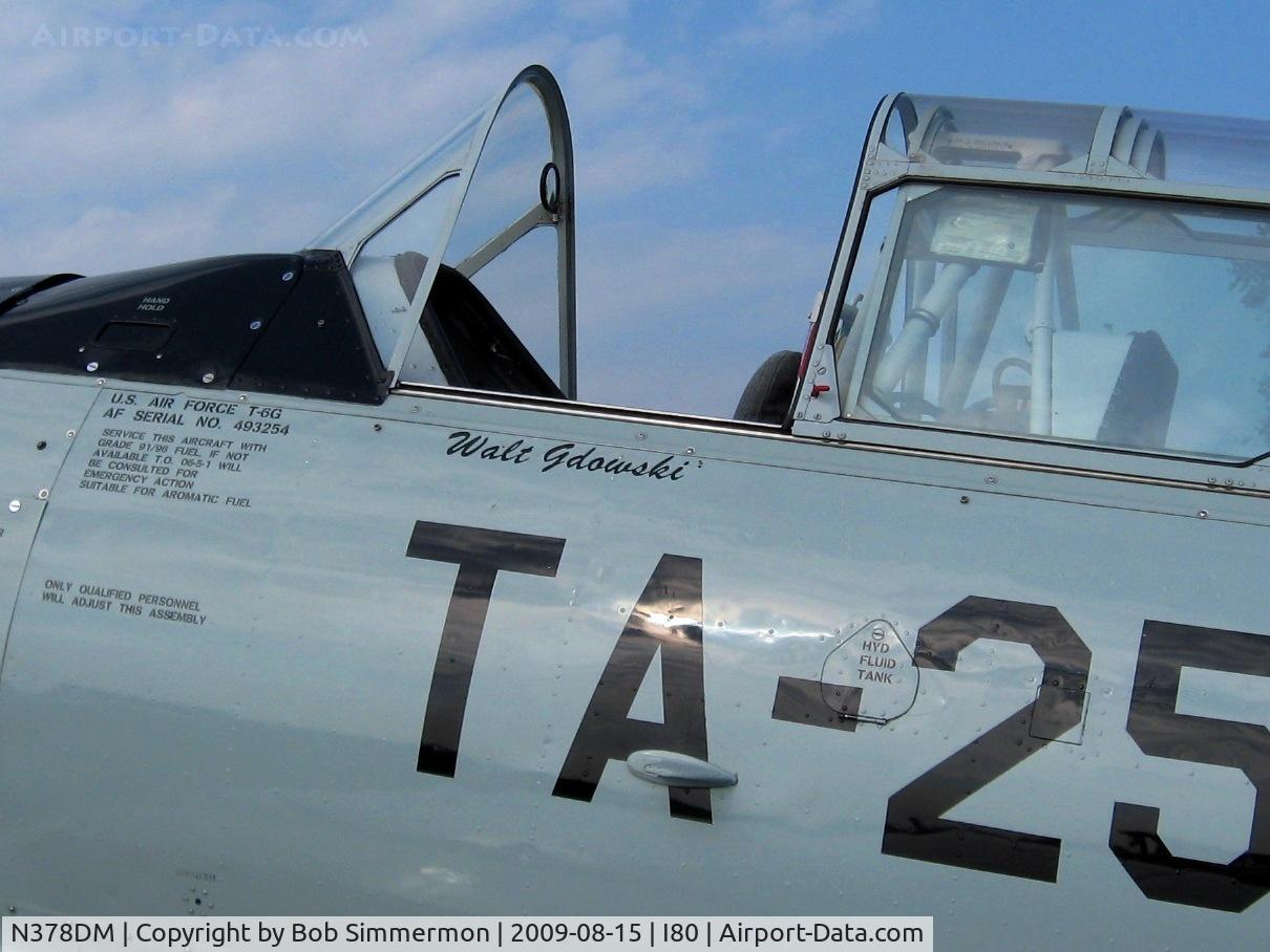 N378DM, 1949 North American T-6G Texan C/N 168-358, At the EAA fly-in - Noblesville, Indiana