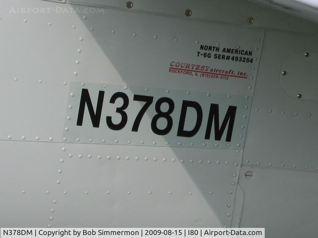 N378DM, 1949 North American T-6G Texan C/N 168-358, At the EAA fly-in - Noblesville, Indiana