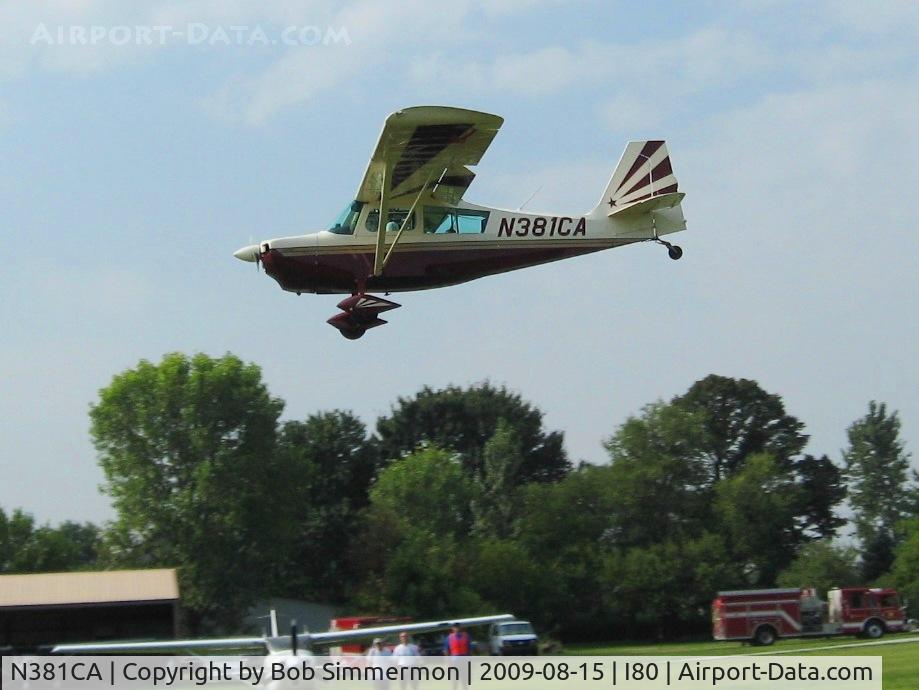 N381CA, 2004 American Champion 7GCBC C/N 1368-2004, Arriving at the EAA fly-in - Noblesville, Indiana