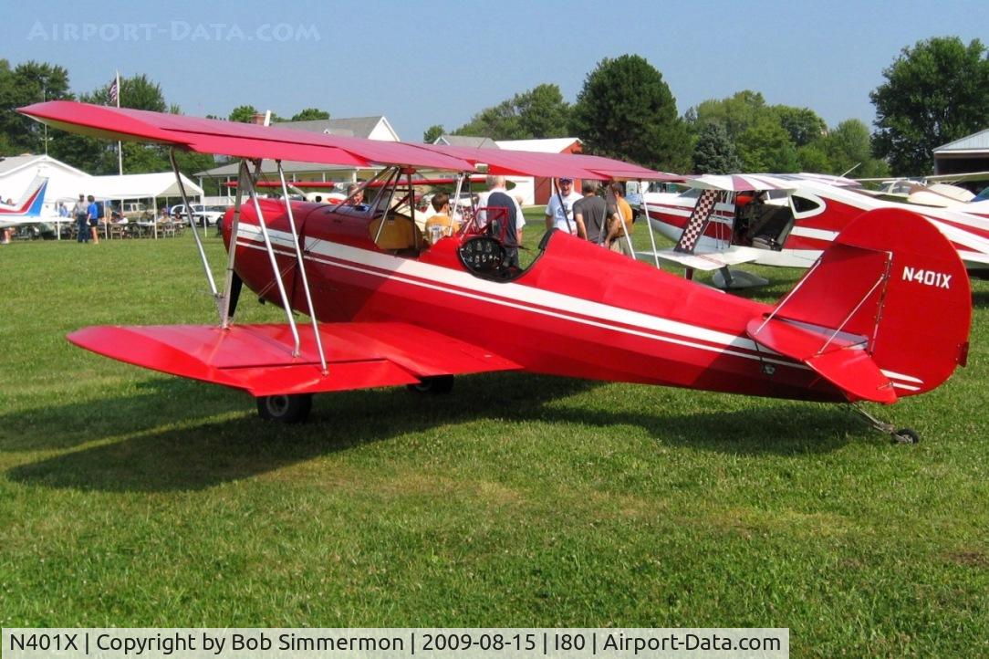 N401X, 2001 Fisher Celebrity C/N AV1066, At the EAA fly-in - Noblesville, Indiana