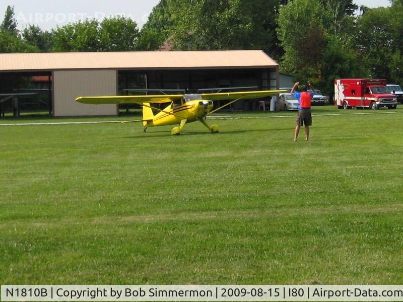 N1810B, 1948 Luscombe 8C Silvaire C/N 6237, Arriving at the EAA fly-in - Noblesville, Indiana