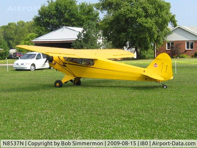 N8537N, Piper J3C-65 Cub C/N 19117, At the EAA fly-in - Noblesville, Indiana
