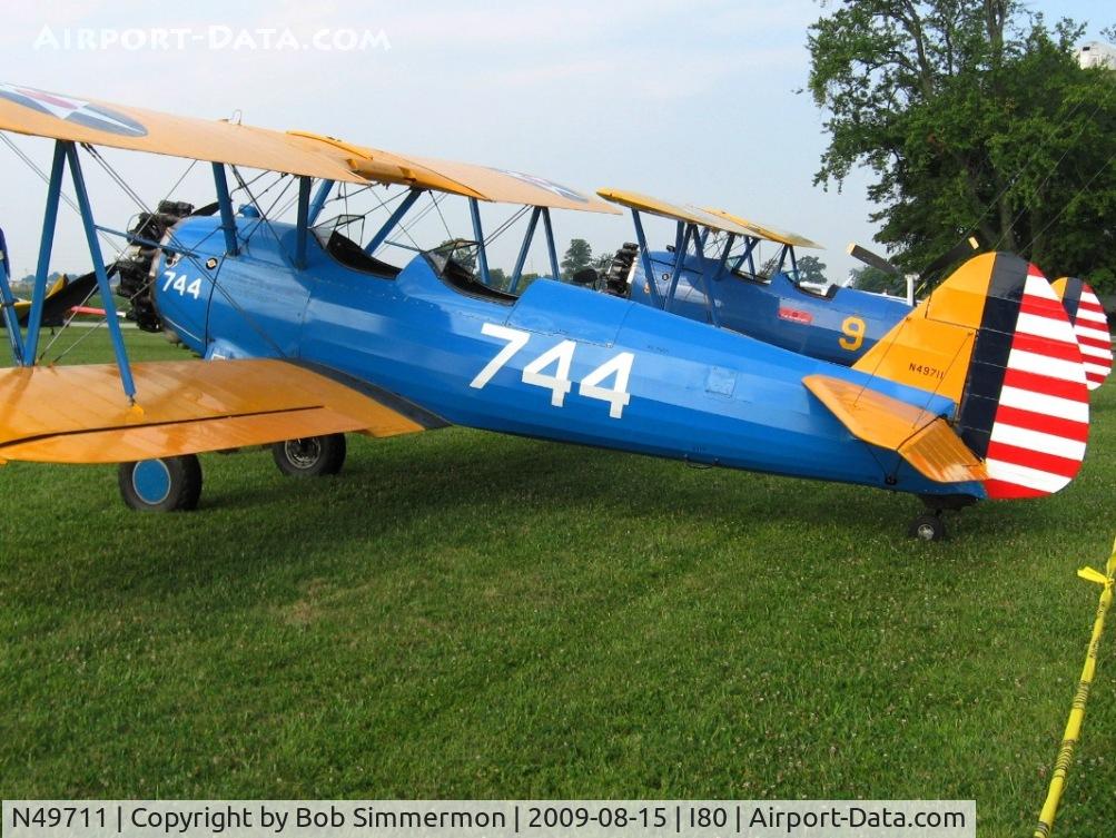 N49711, 1942 Boeing A75N1 C/N 75-4744, At the EAA fly-in - Noblesville, Indiana