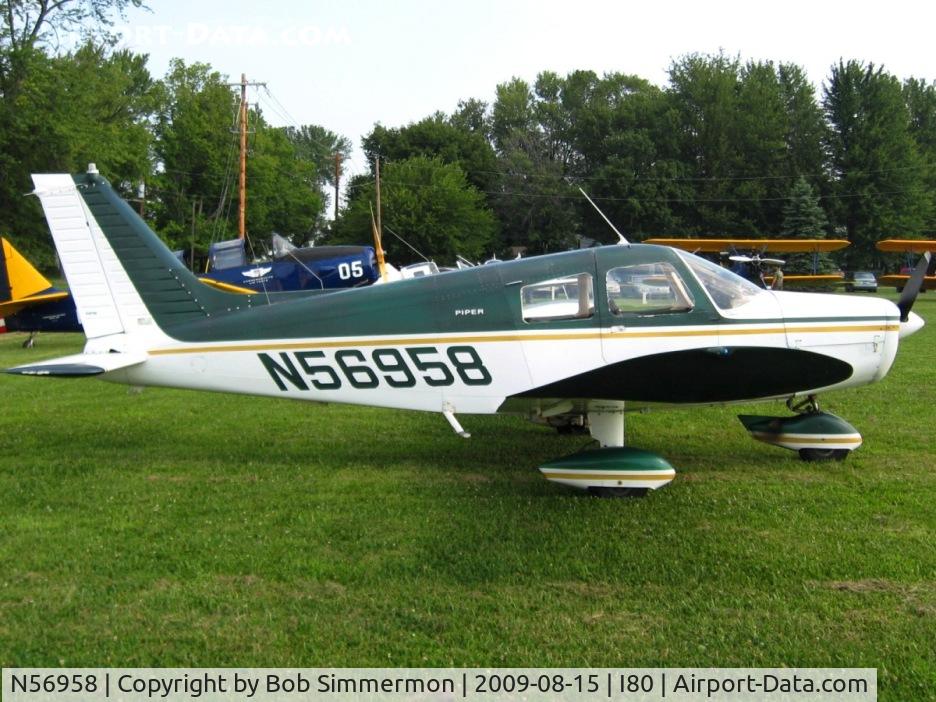 N56958, 1973 Piper PA-28-140 Cherokee C/N 28-7425071, At the EAA fly-in - Noblesville, Indiana