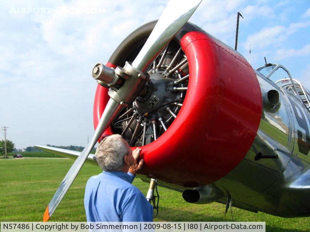 N57486, 1942 Consolidated Vultee BT-13A Valiant C/N 5665, At the EAA fly-in - Noblesville, Indiana