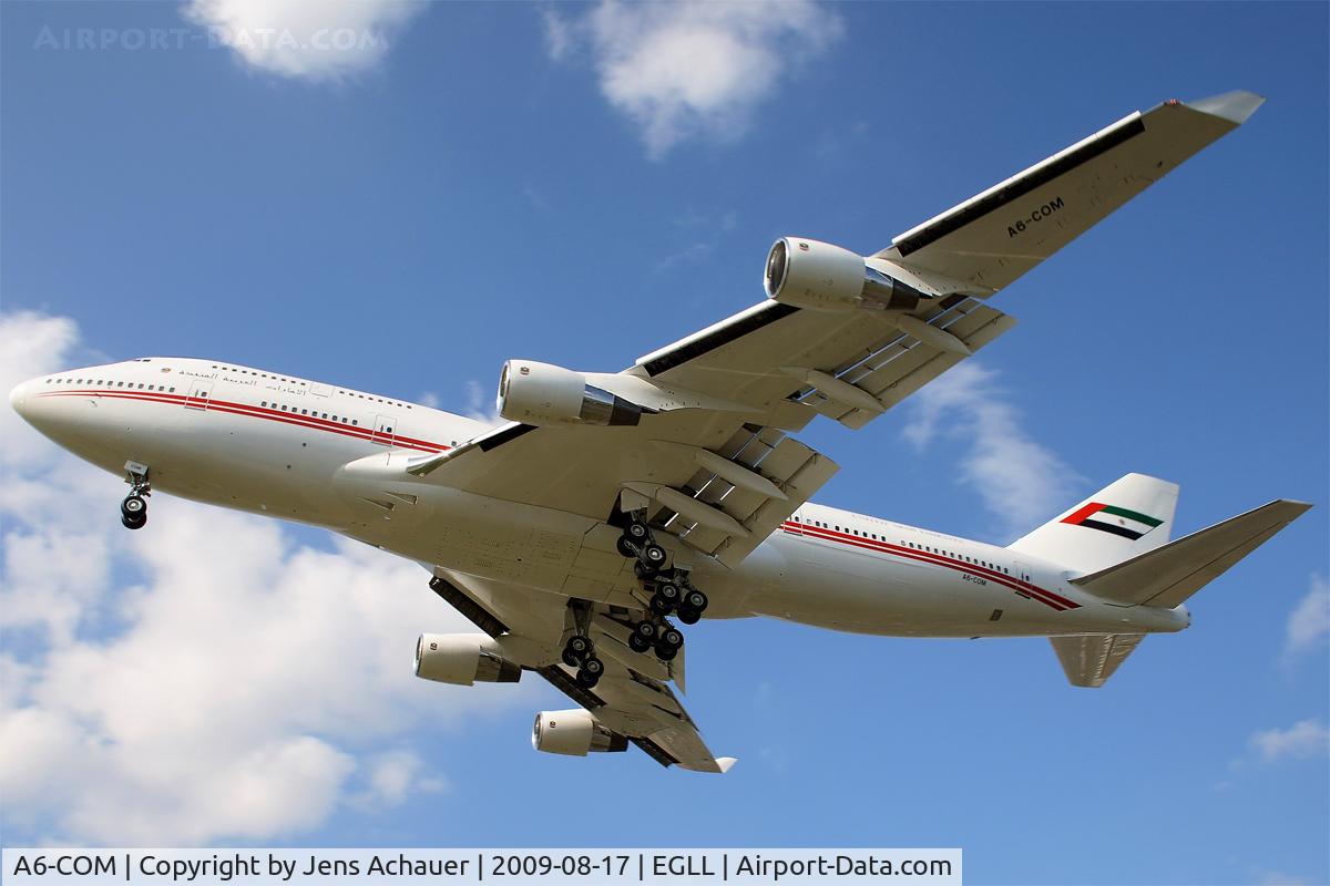 A6-COM, 1991 Boeing 747-433 C/N 25074, Dubai Air Wing - Boeing 747-433 - A6-COM