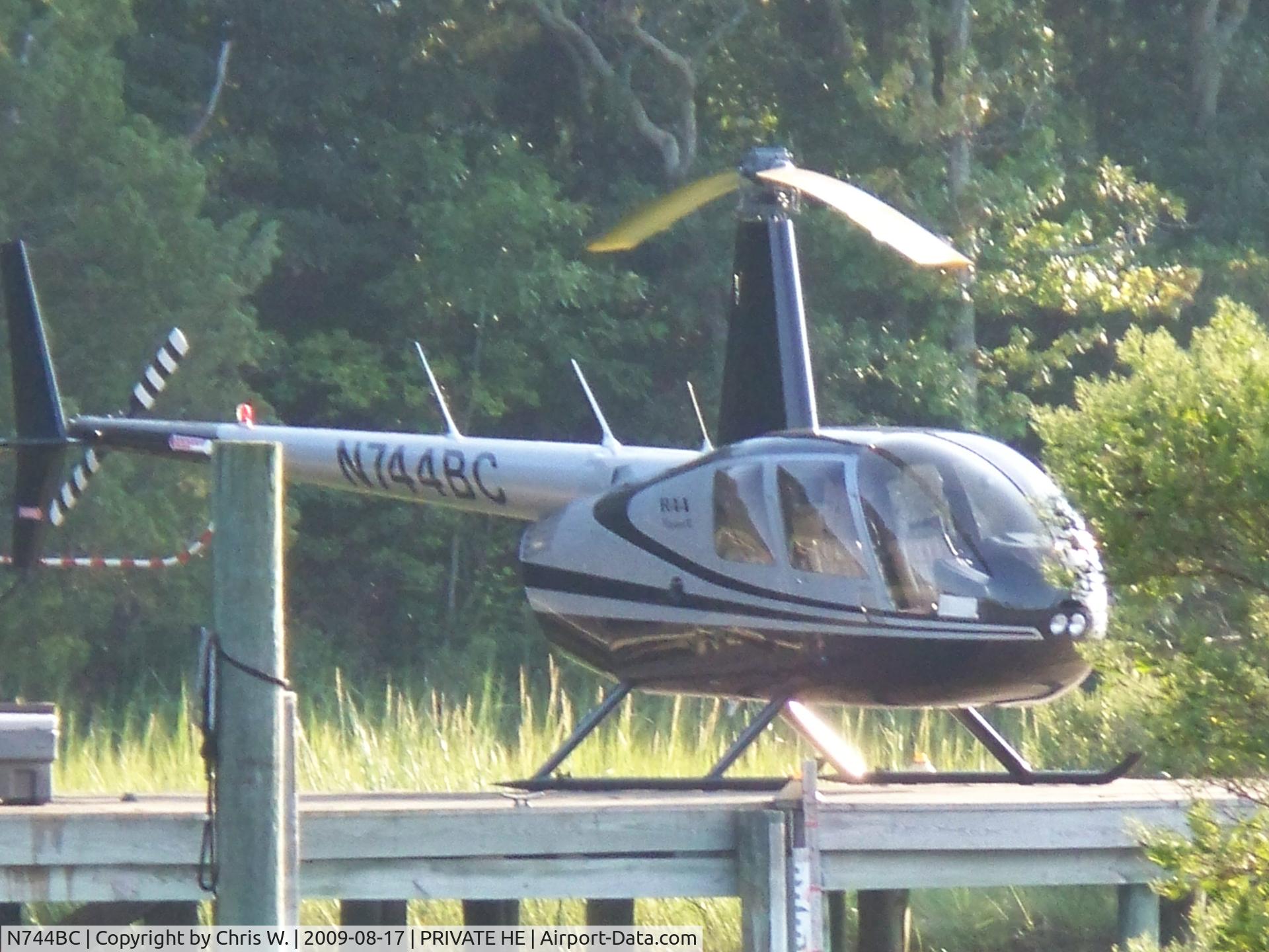 N744BC, Robinson R44 II C/N 12773, taken in Virginia Beach, Va from a trail in First Landing State Park