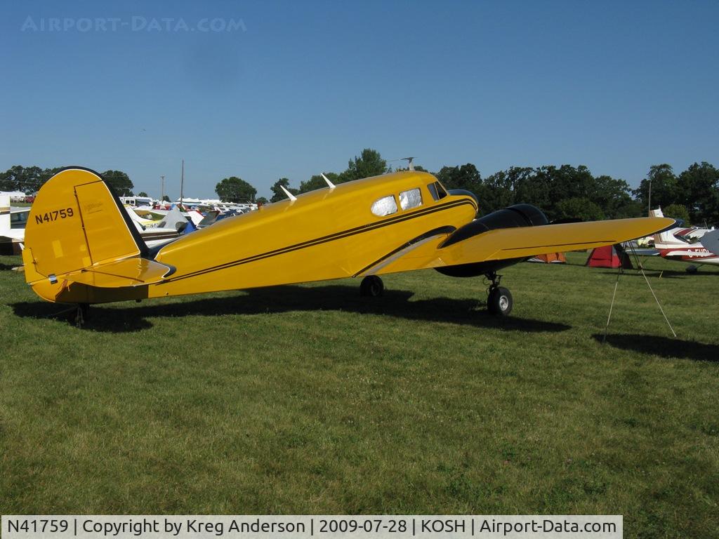 N41759, 1944 Cessna UC-78 (T-50) Bobcat C/N 5807, EAA Airventure 2009