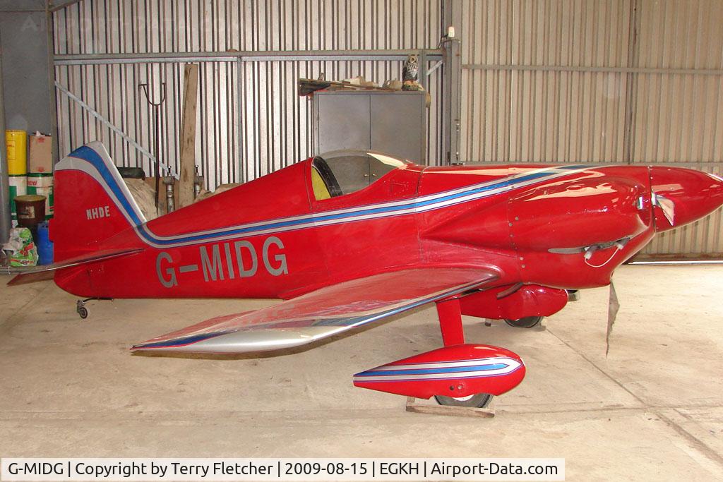 G-MIDG, 1988 Mustang Aeronautics Midget Mustang MM-1 C/N 385, Midget Mustang at Headcorn , Kent , UK