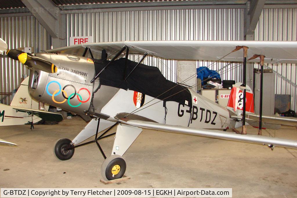 G-BTDZ, 1957 CASA 1-131E Jungmann C/N 2104, Casa Jungmann at Headcorn , Kent , UK