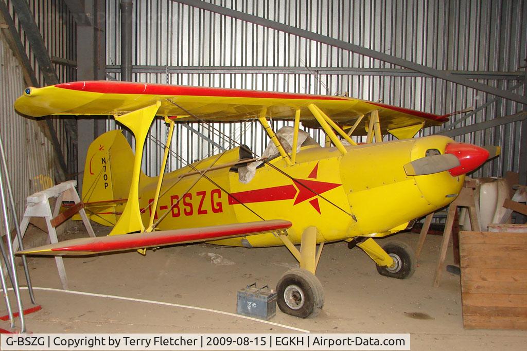 G-BSZG, 1956 Stolp SA-100 Starduster C/N 101, 1956 Starduster SA 100 at Headcorn , Kent , UK
