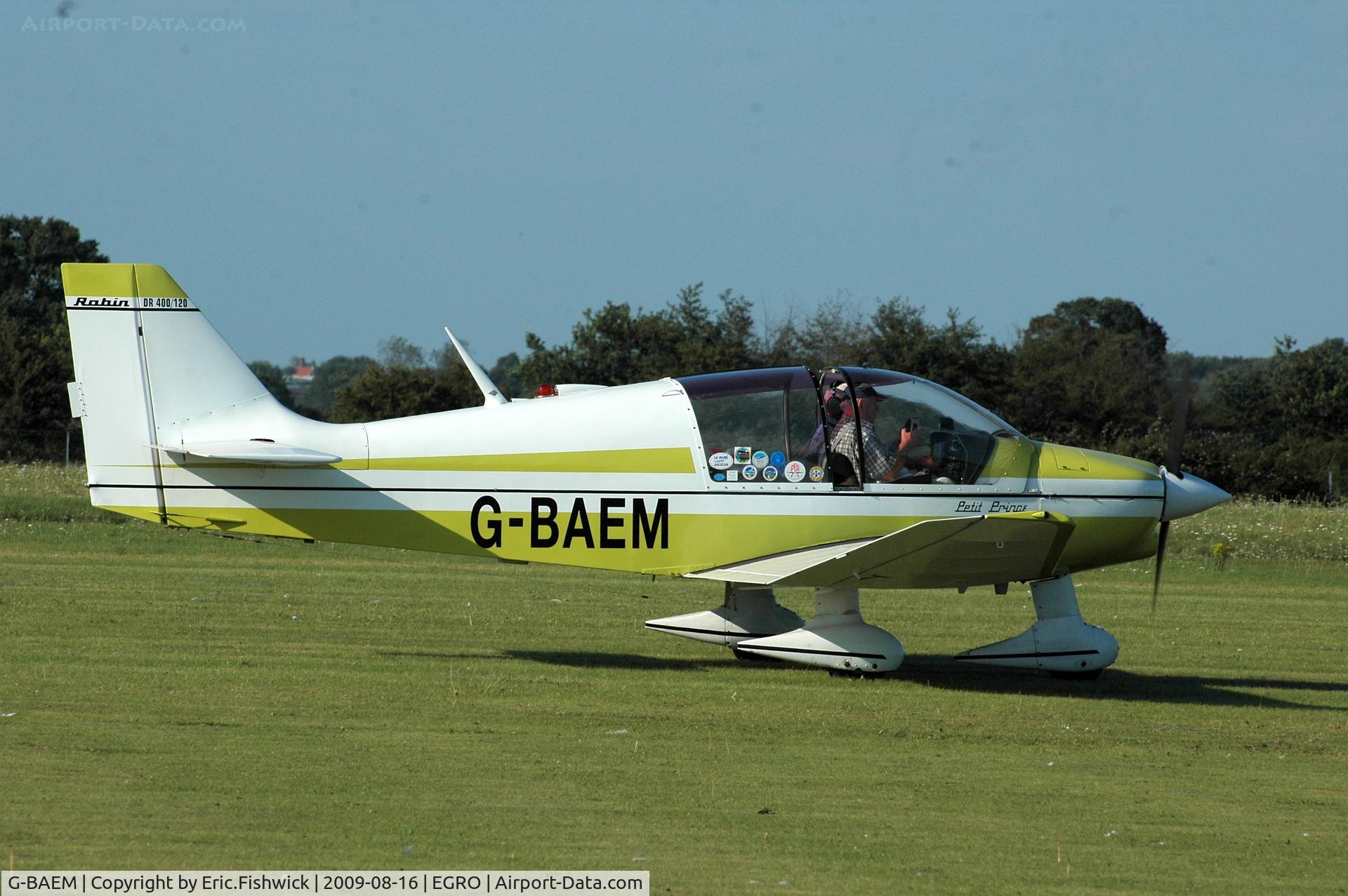 G-BAEM, 1972 Robin DR-400-120 Petit Prince C/N 728, G-BAEM at Heart Air Display, Rougham Airfield Aug 09