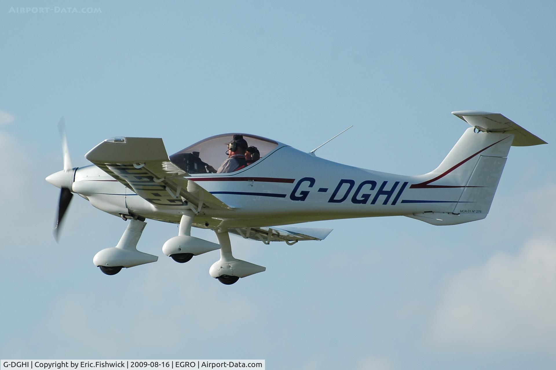 G-DGHI, 2004 Dyn'Aero MCR-01 Club C/N PFA 301A-14128, G-DGHI MCR Club departing Heart Air Display, Rougham Airfield Aug 09