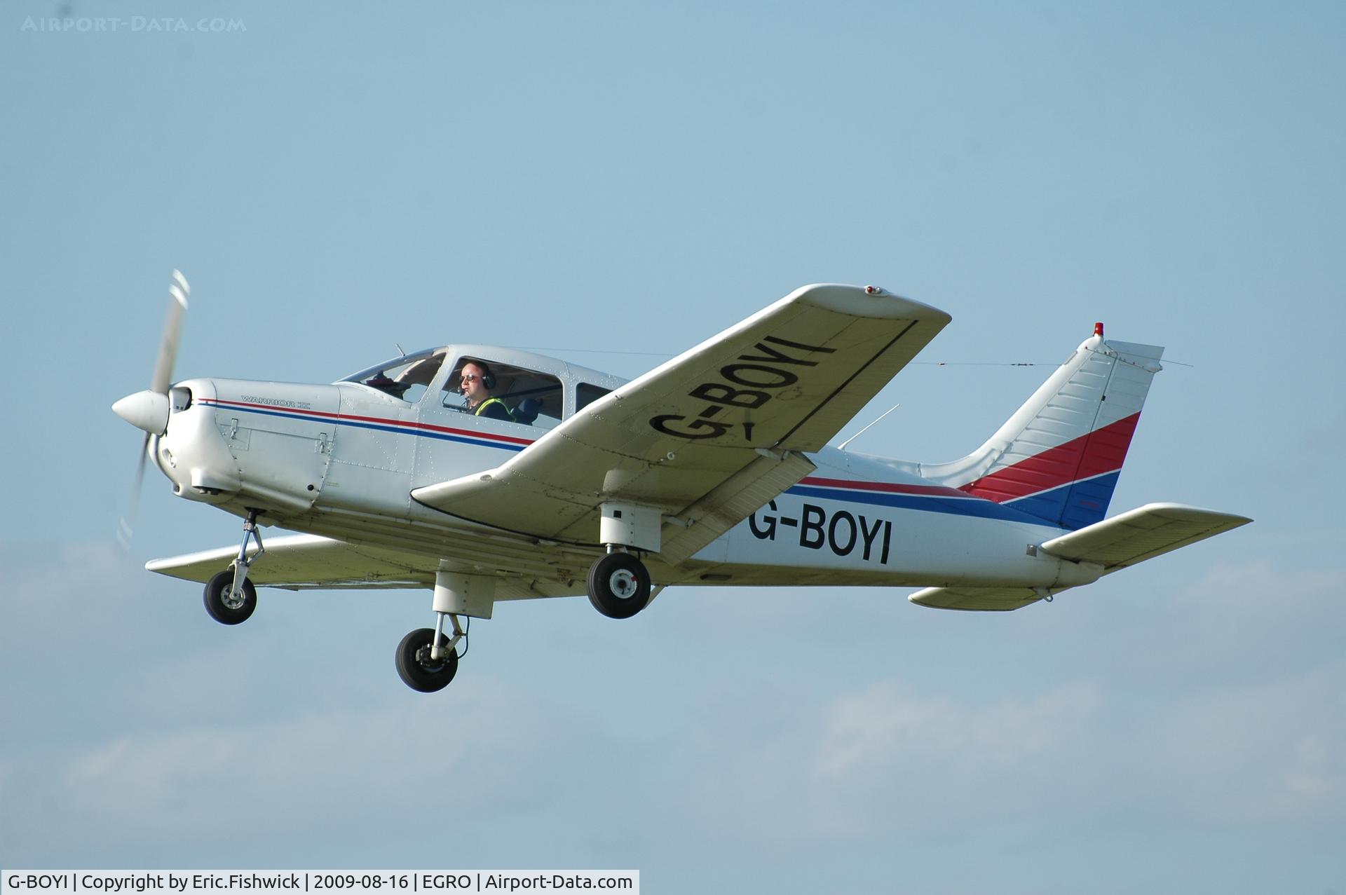 G-BOYI, 1978 Piper PA-28-161 Cherokee Warrior II C/N 28-7816183, G-BOYI departing Heart Air Display, Rougham Airfield Aug 09