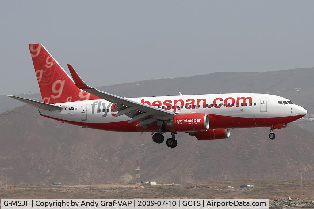 G-MSJF, 2007 Boeing 737-7Q8 C/N 30710, Flyglobspan 737-700