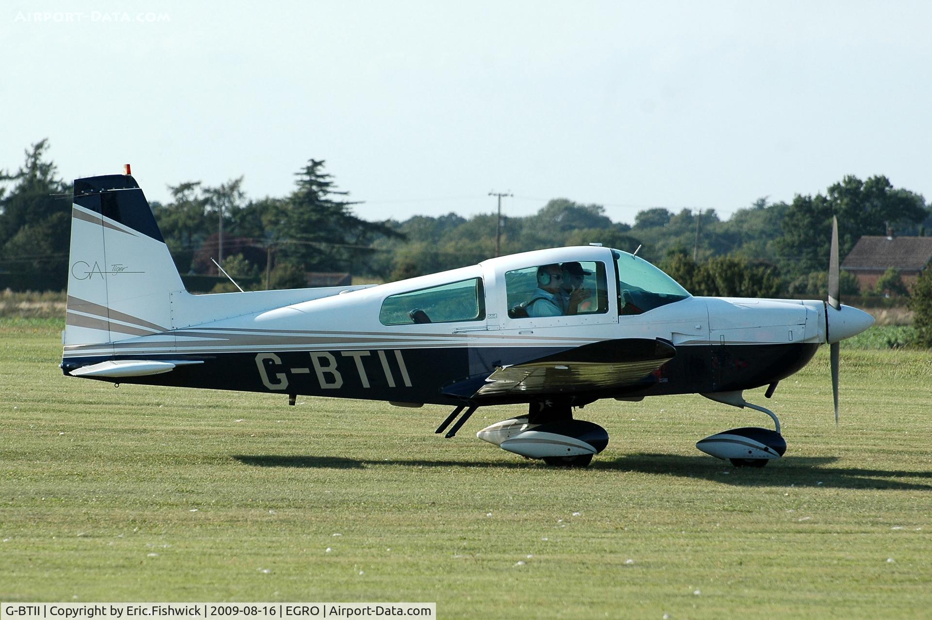 G-BTII, 1979 Gulfstream American AA-5B Tiger C/N AA5B-1256, G-BTII Tiger at Heart Air Display, Rougham Airfield Aug 09