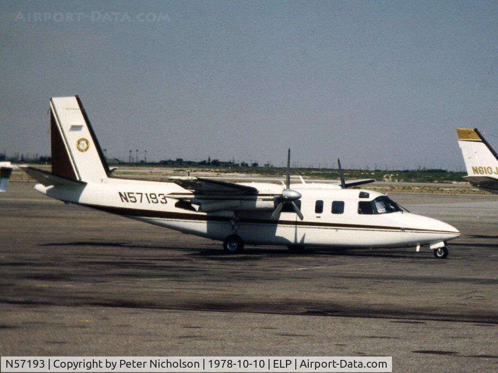 N57193, 1975 Rockwell International 690A Turbo Commander C/N 11282, This Turbo Commander of the Mescalero Apache Tribe of New Mexico was present at El Paso in October 1978.