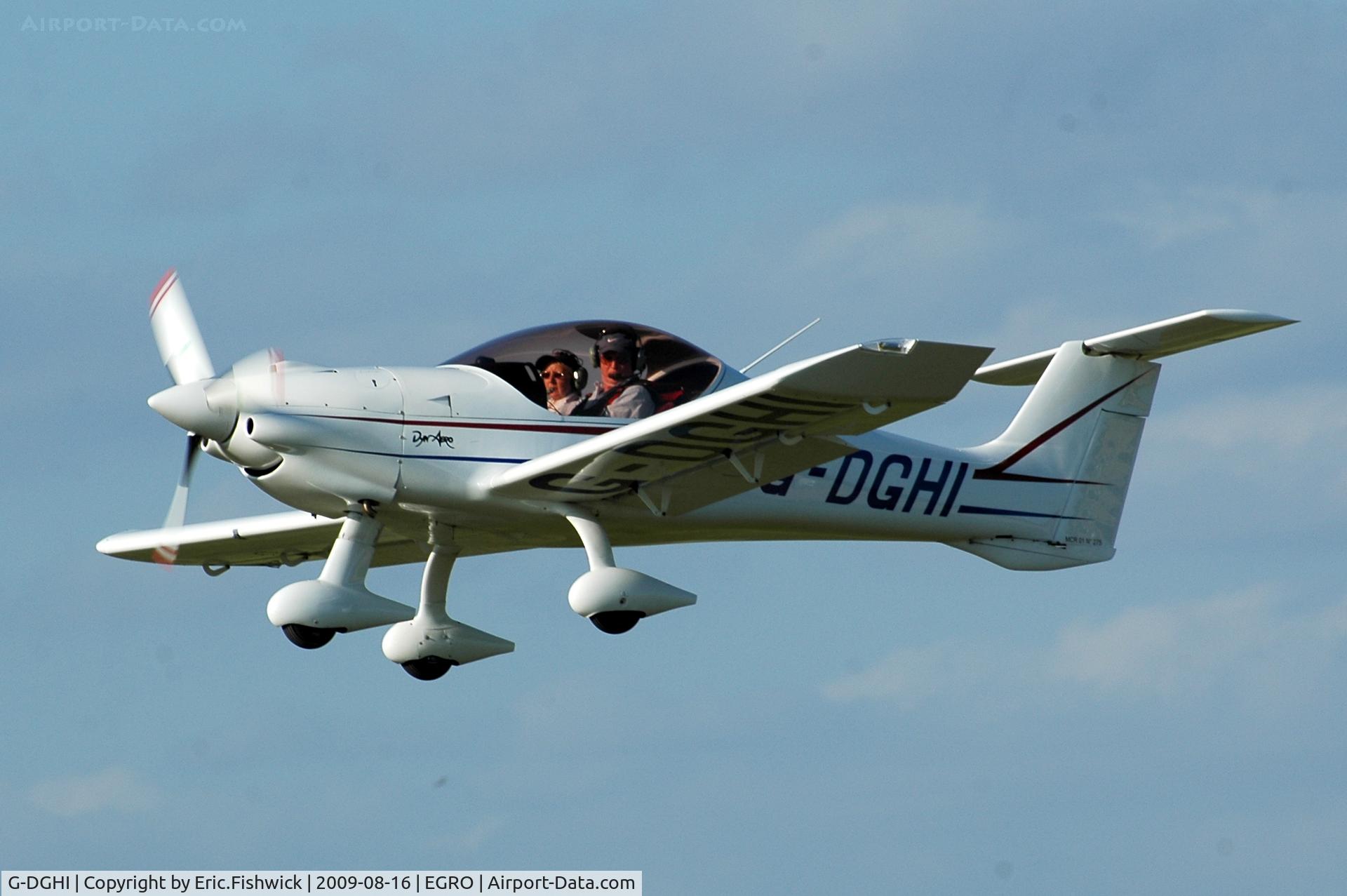 G-DGHI, 2004 Dyn'Aero MCR-01 Club C/N PFA 301A-14128, G-DGHI MCR Club departing Heart Air Display, Rougham Airfield Aug 09
