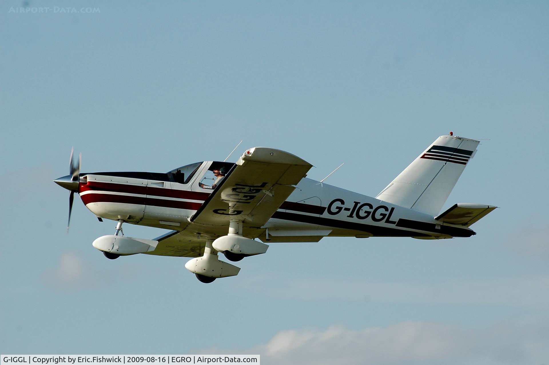 G-IGGL, 1980 Socata TB-10 Tobago C/N 146, G-IGGL departing Heart Air Display, Rougham Airfield Aug 09