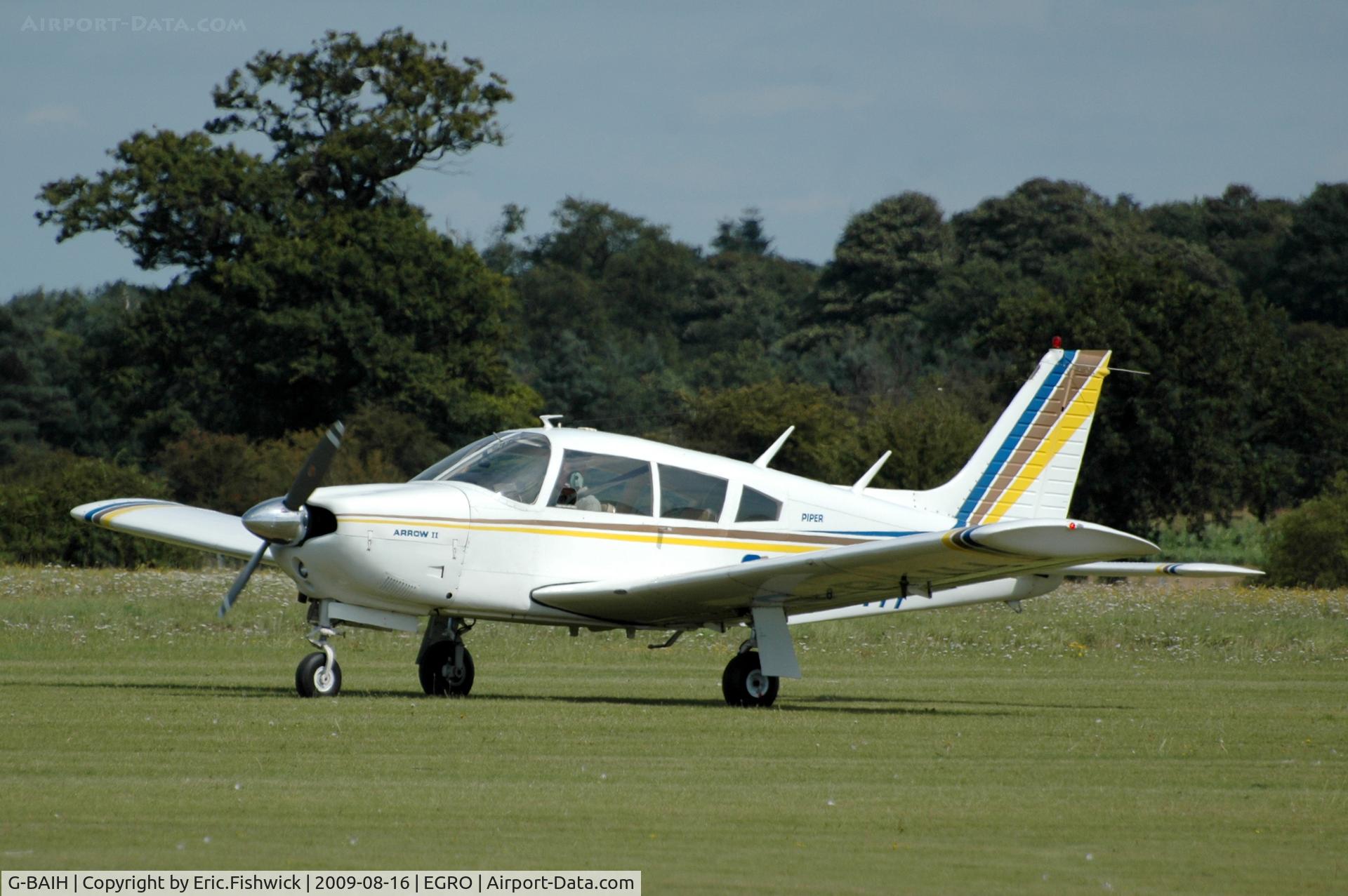 G-BAIH, 1972 Piper PA-28R-200-2 Cherokee Arrow II C/N 28R-7335011, G-BAIH at Heart Air Display, Rougham Airfield Aug 09