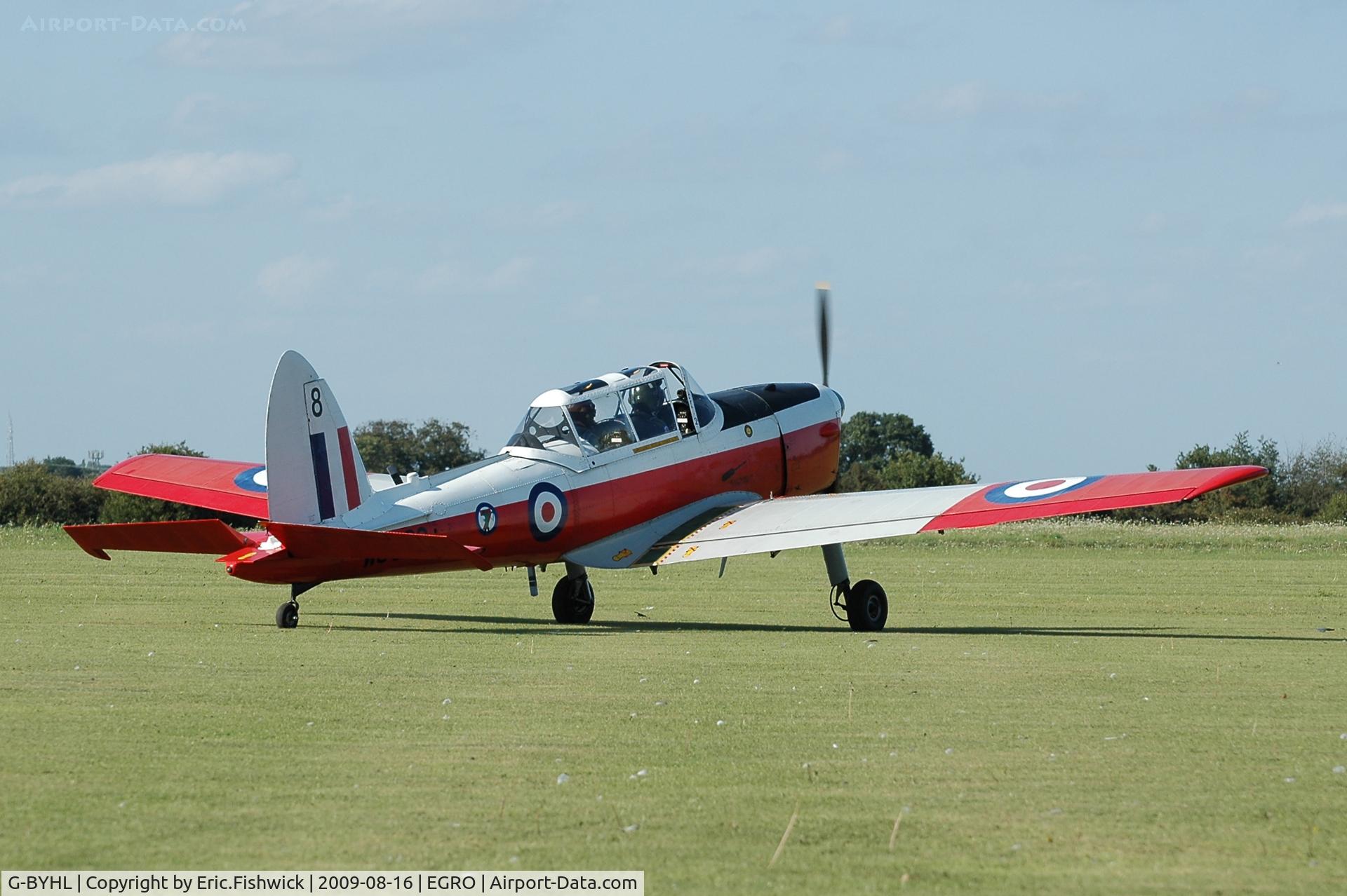 G-BYHL, 1951 De Havilland DHC-1 Chipmunk T.10 C/N C1/0361, 2. G-BYHL at Heart Air Display, Rougham Airfield Aug 09