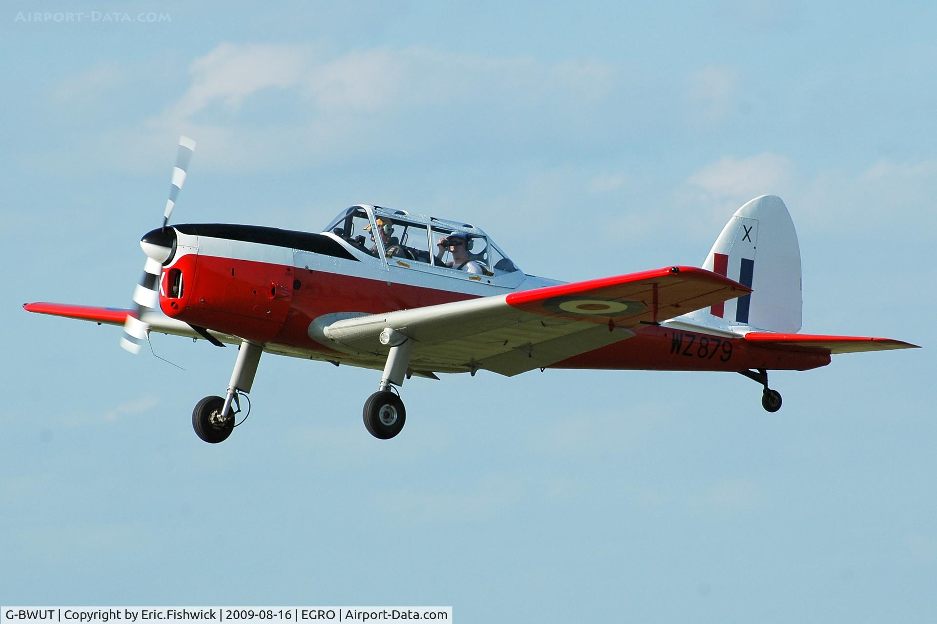 G-BWUT, 1953 De Havilland DHC-1 Chipmunk T.10 C/N C1/0918, 43. G-BWUT departing Heart Air Display, Rougham Airfield Aug 09