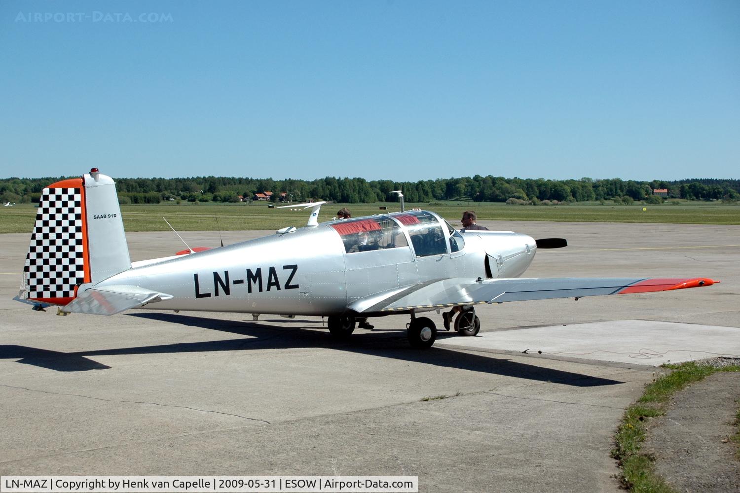 LN-MAZ, 1962 Saab 91D Safir C/N 91-433, Norwegian Saab Safir at Västerås Hässlö airport, Sweden