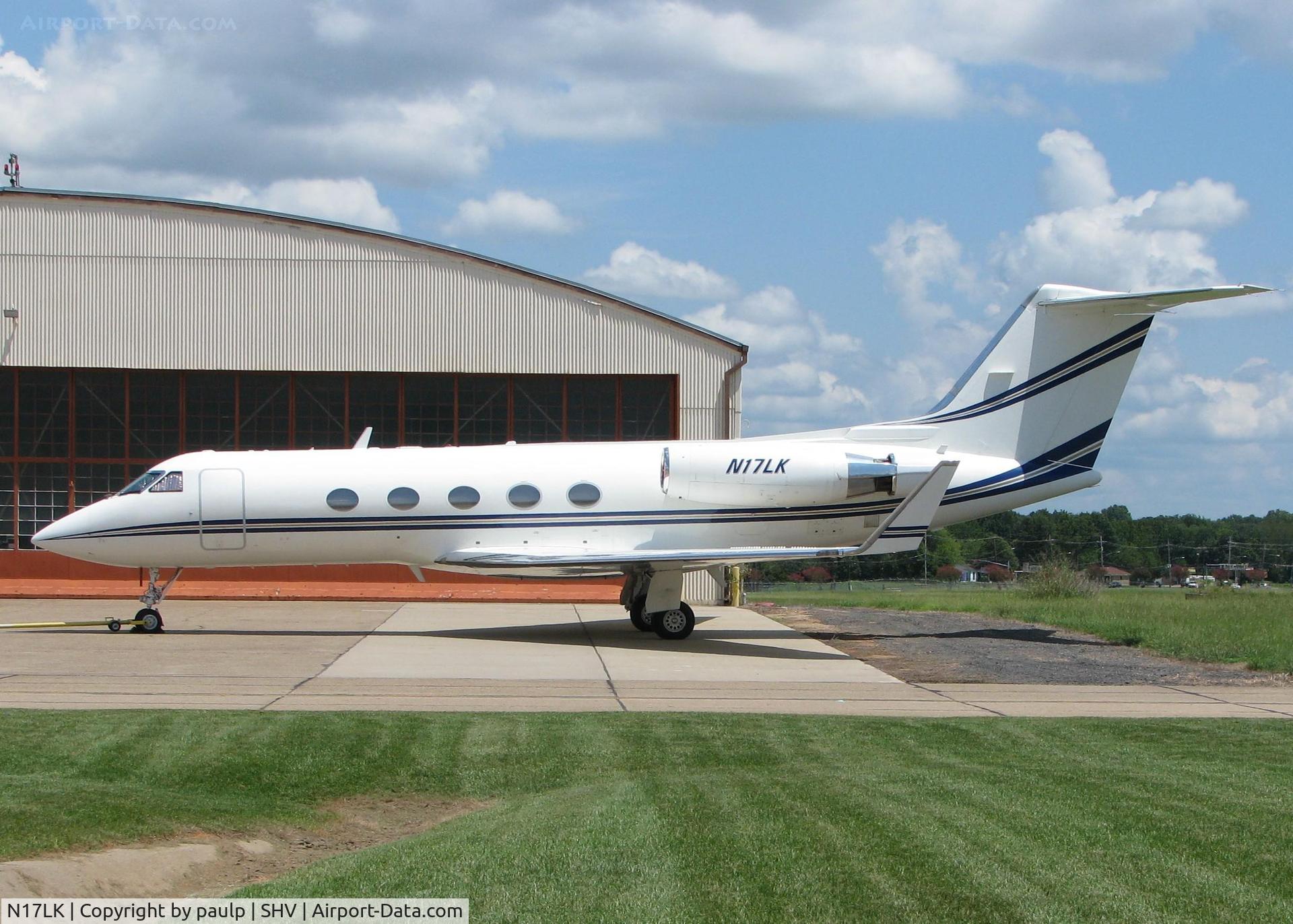 N17LK, 1984 Gulfstream Aerospace G-1159A Gulfstream III C/N 431, At Shreveport Regional.