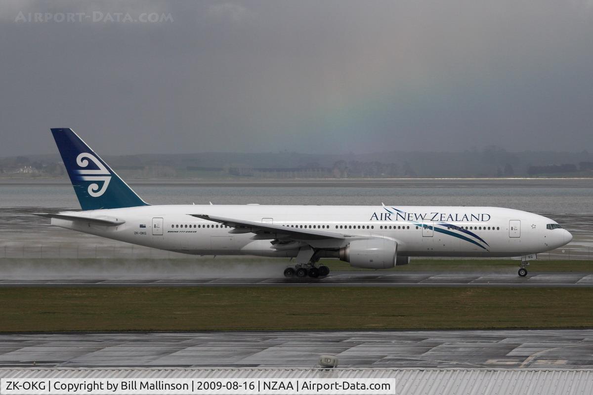 ZK-OKG, 2006 Boeing 777-219 C/N 29403, but there is always a rainbow at the end :)