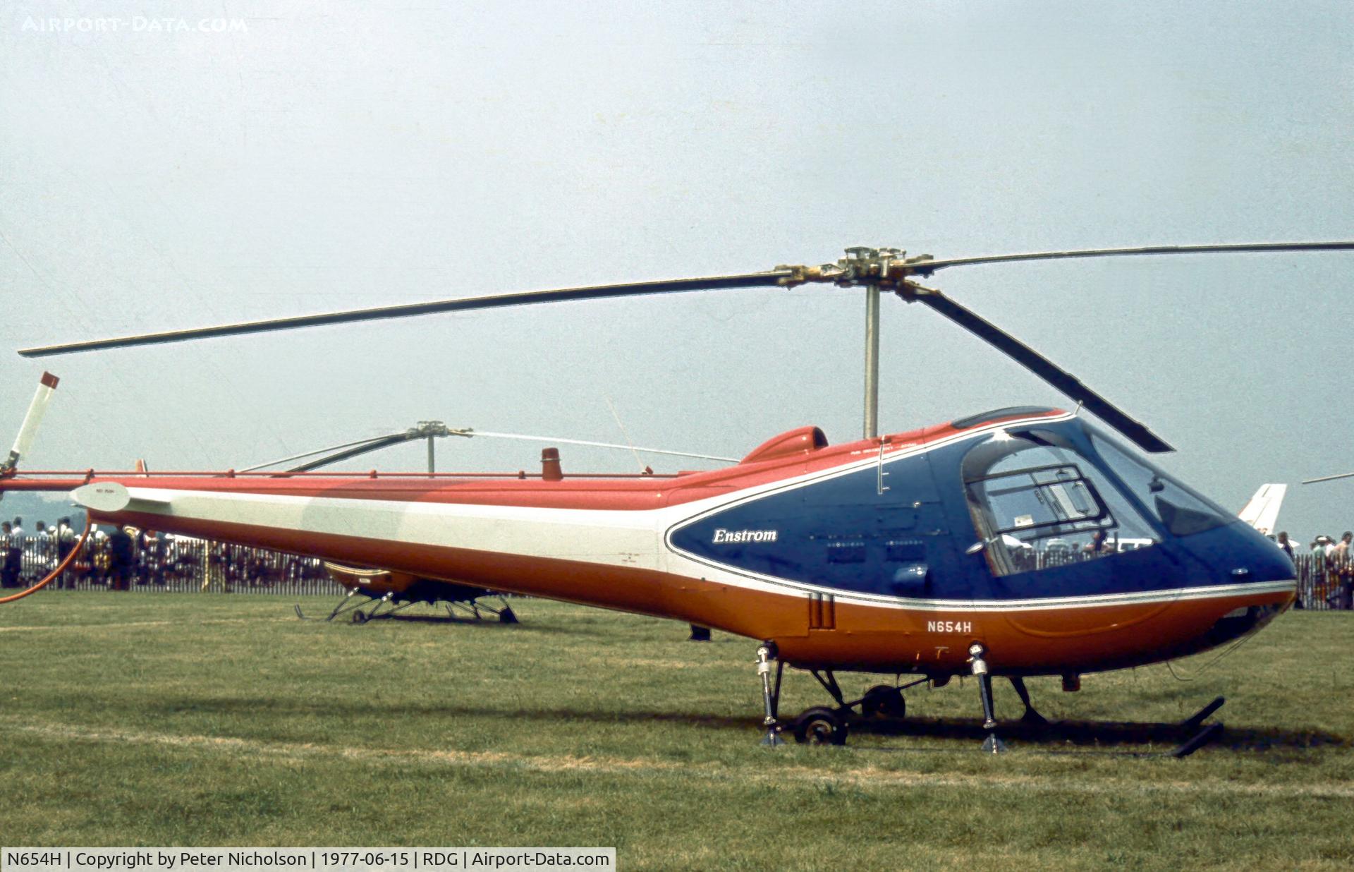N654H, Enstrom F-28C C/N 384, This Enstrom F-28C was present at the 1977 Reading Airshow.