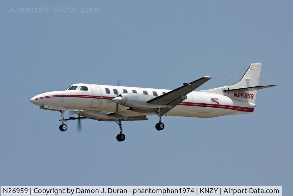 N26959, 1986 Fairchild SA-227AC Metro III C/N AC-662B, Taken on final at NAS North Island, Coronado CA