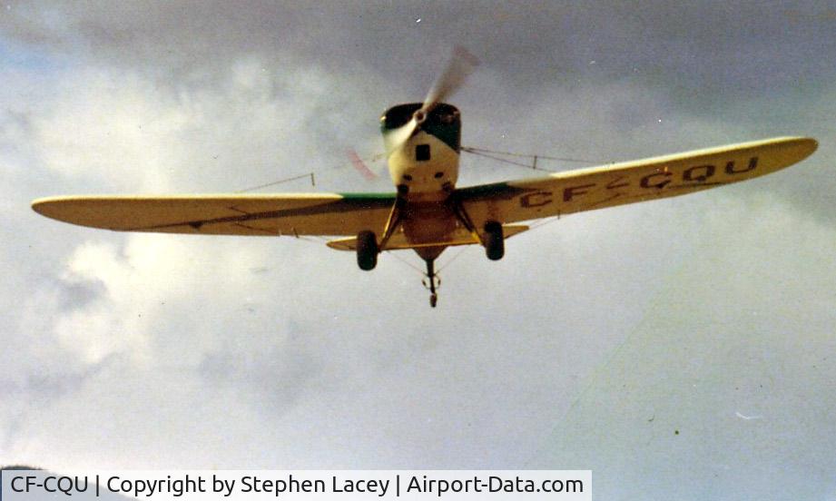 CF-CQU, 1970 Bowers Airspeed Fly Baby C/N 68 32, Bowers Flybaby built by Mike Lacey
