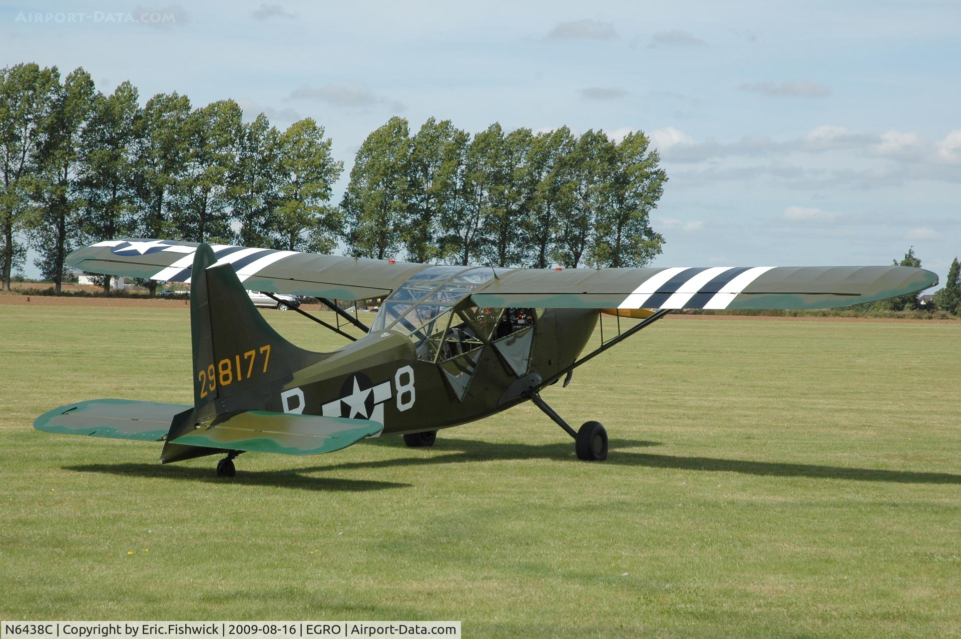 N6438C, 1942 Stinson L-5 Sentinel C/N 1428, 298177 at Heart Air Display, Rougham Airfield Aug 09