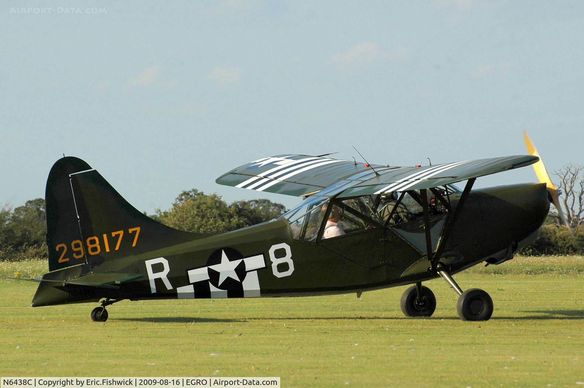 N6438C, 1942 Stinson L-5 Sentinel C/N 1428, 298177 at Heart Air Display, Rougham Airfield Aug 09
